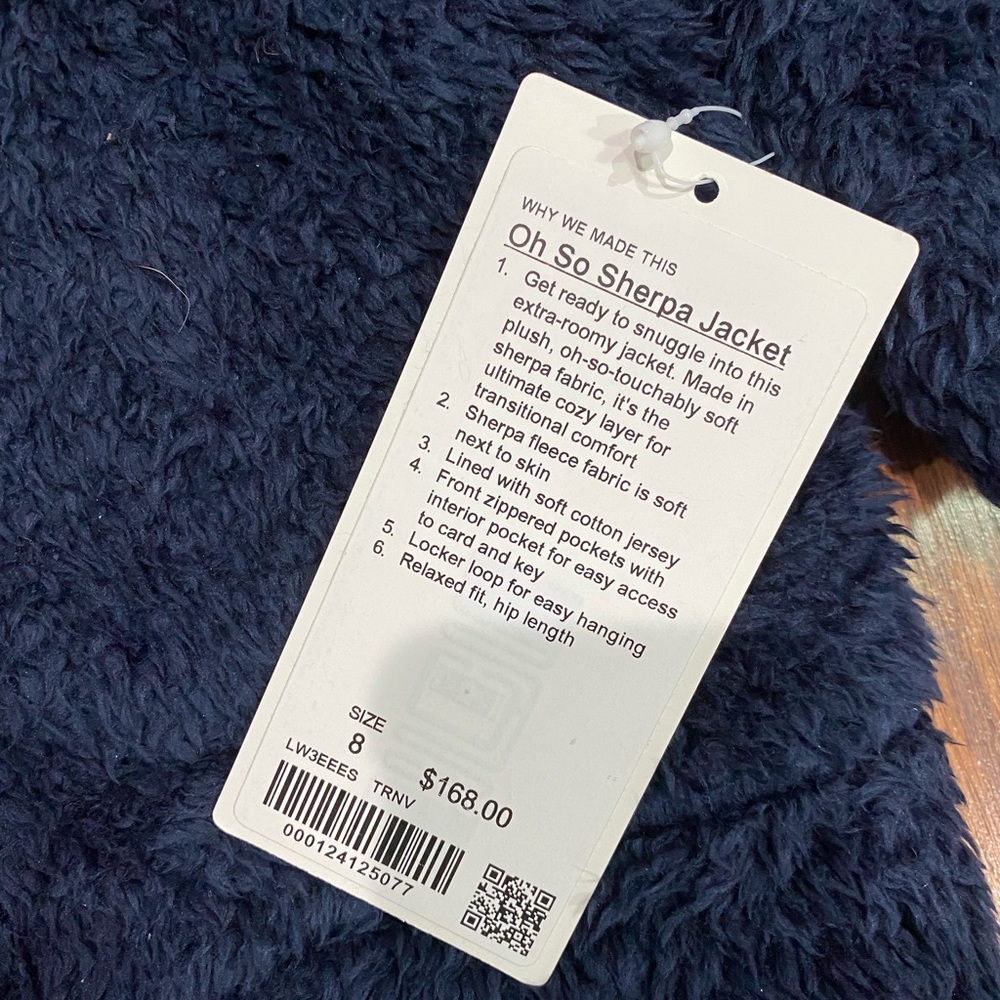 Lululemon NWT oh so Sherpa blue jacket - Picture 2 of 2